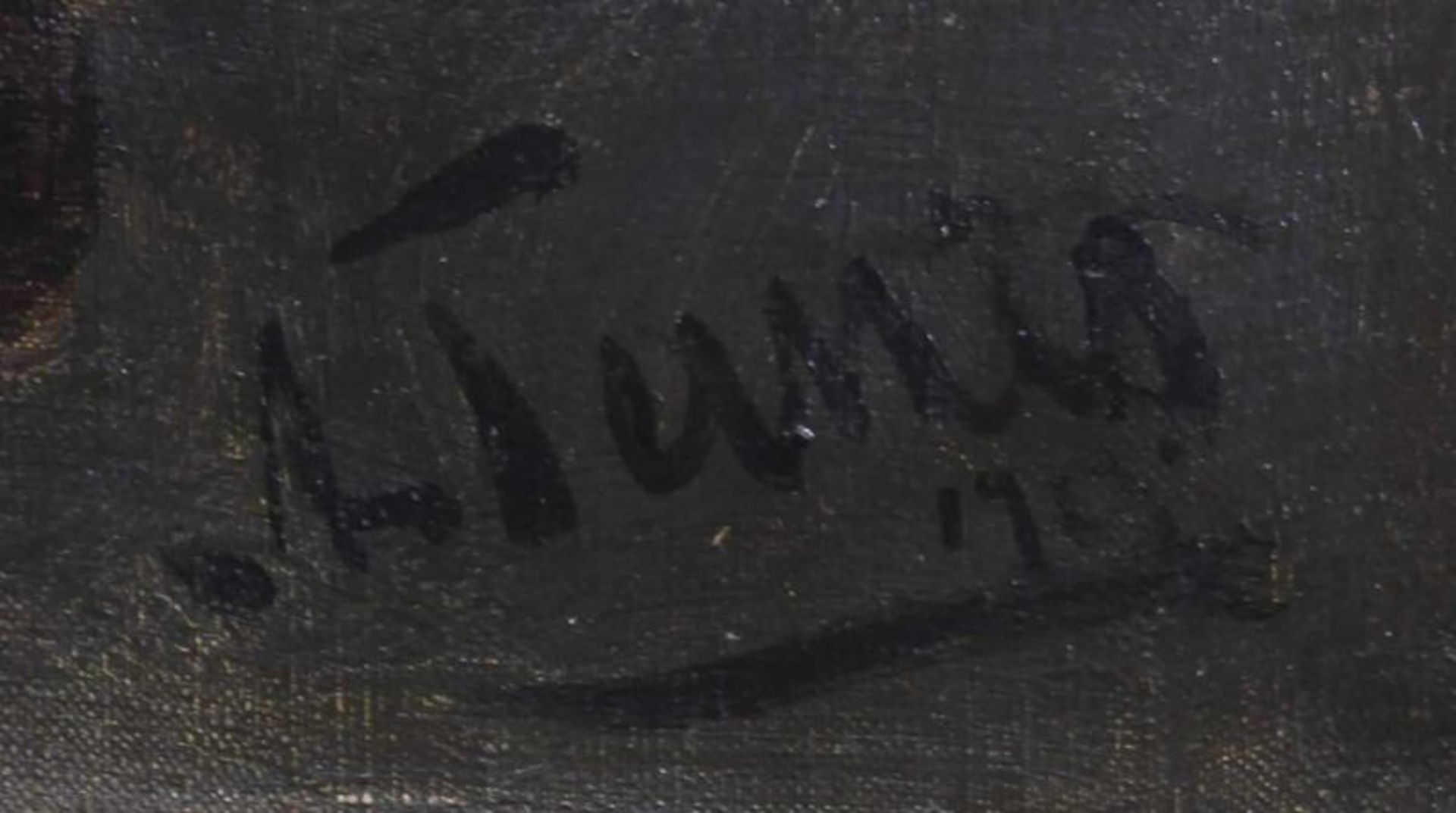 Ternes, August (1872 Düsseldorf - 1938, Genremaler), "Mann mit Weinglas und Pfeife", Öl auf - Image 3 of 4