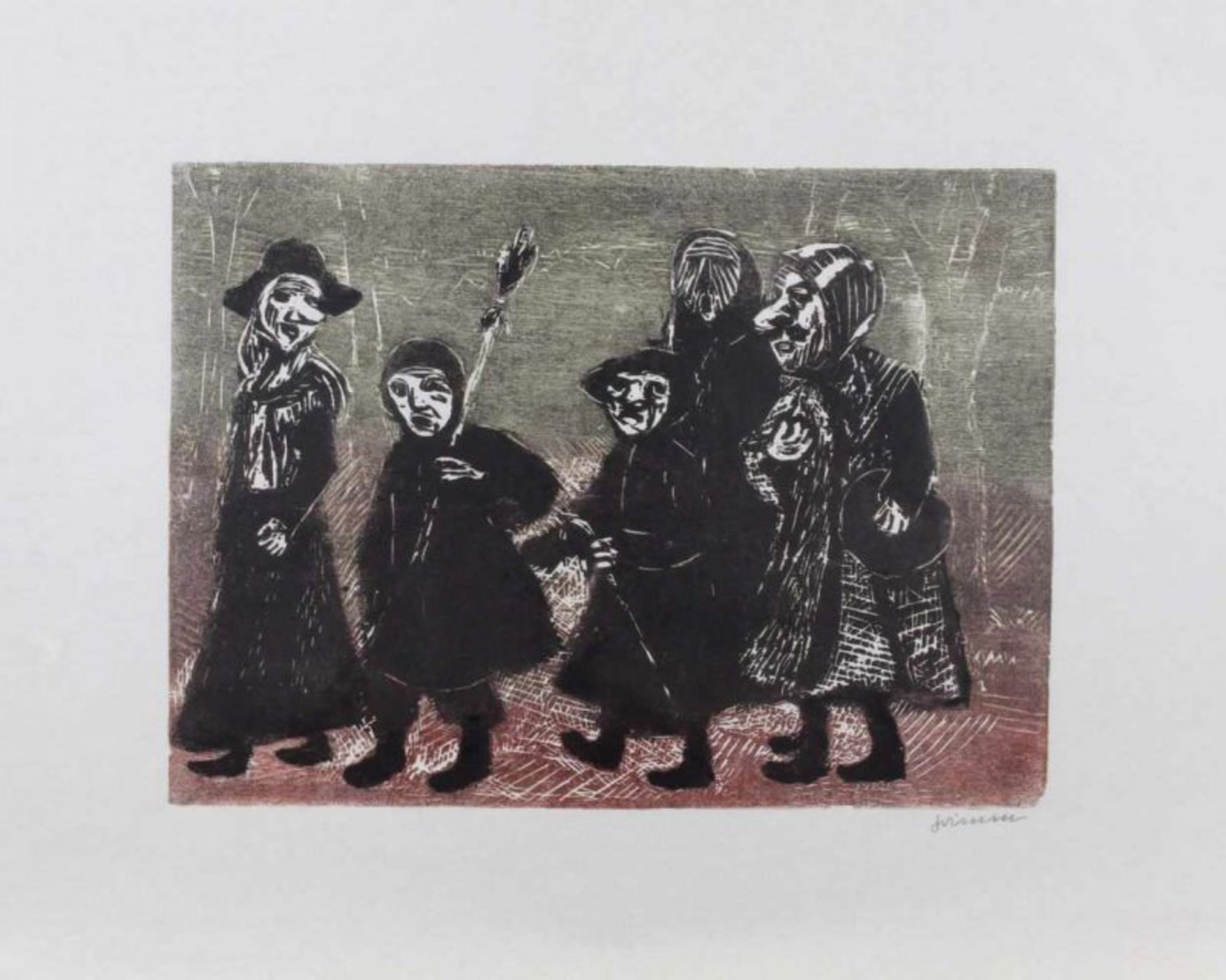 Grimm, Willem (1904 Eberstadt - 1986 Hamburg, Maler und Grafiker), 4 Farbholzschnitte: " - Image 2 of 4