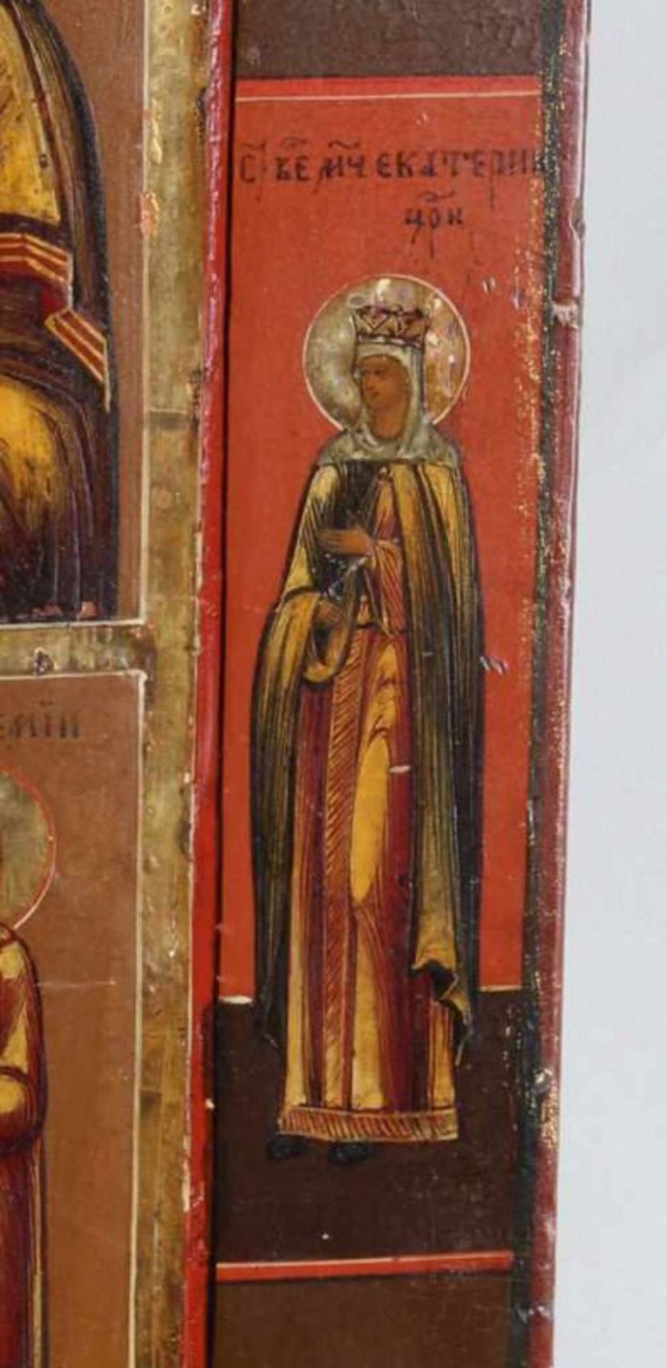Vierfelder-Ikone, Tempera auf Holz, Gottesmutter von Arabien, Gottesmutter Hodigitria, Christi - Image 4 of 6