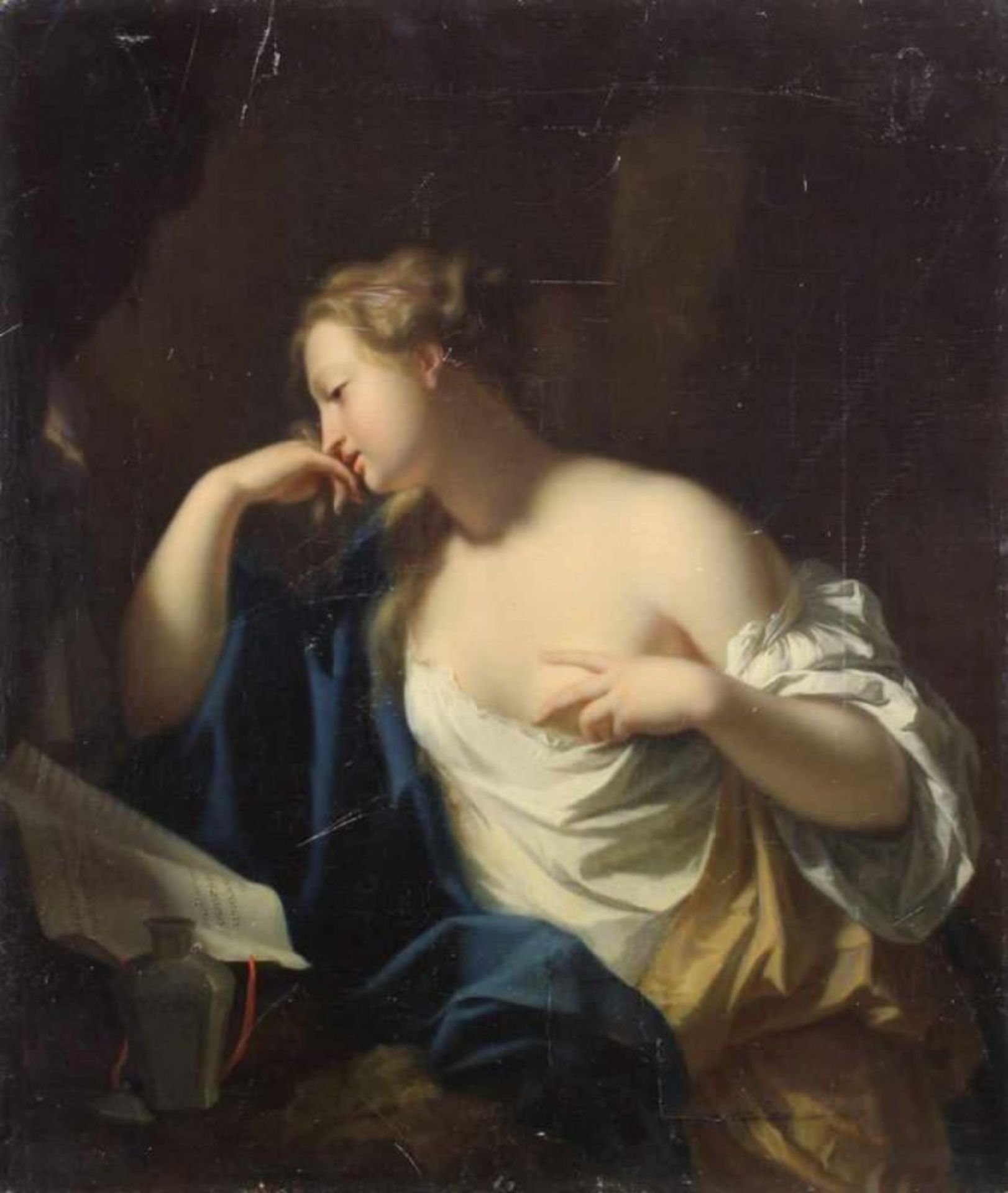Dijk, Philip van (1683 Amsterdam - 1753 Den Haag), zugeschrieben, "Die büßende Magdalena", Öl auf