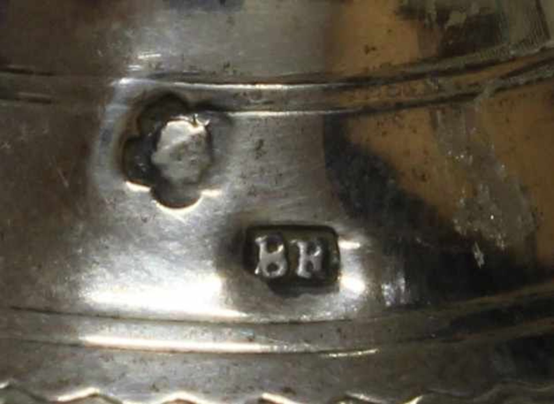 Kerzenleuchter, Silber 800, Österreich, 1886-1922, Meistermarke BR (?), Balusterform, - Image 2 of 2