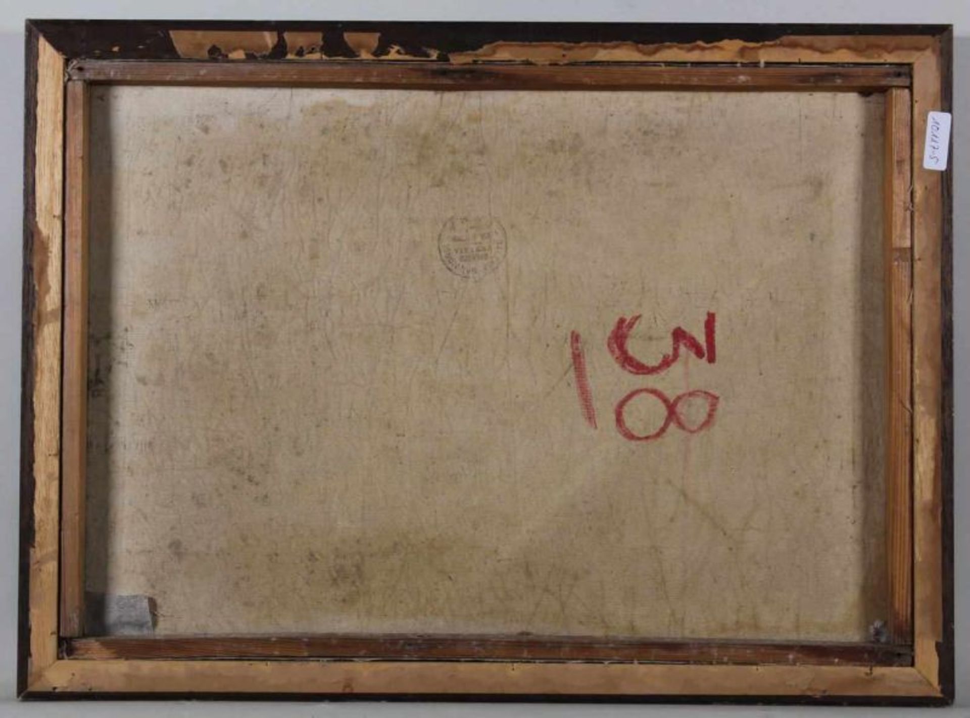 Contencin (tätig um 1920), "Wanderer in norditalienischer Landschaft", Öl auf Leinwand, signiert - Image 4 of 4