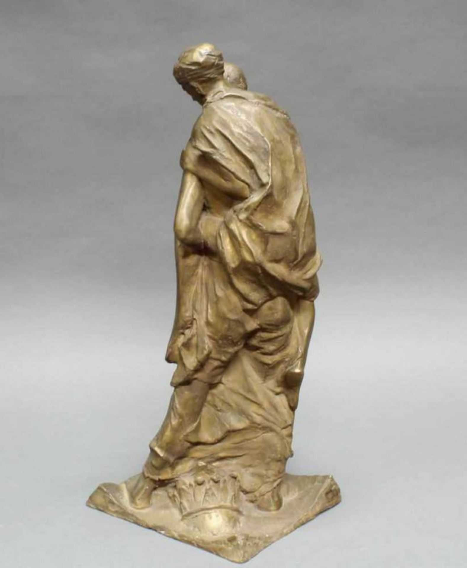 Bronze, braun patiniert, "Aeneas mit seinem Vater Anchises und Ascanius", auf der Plinthe - Image 4 of 5