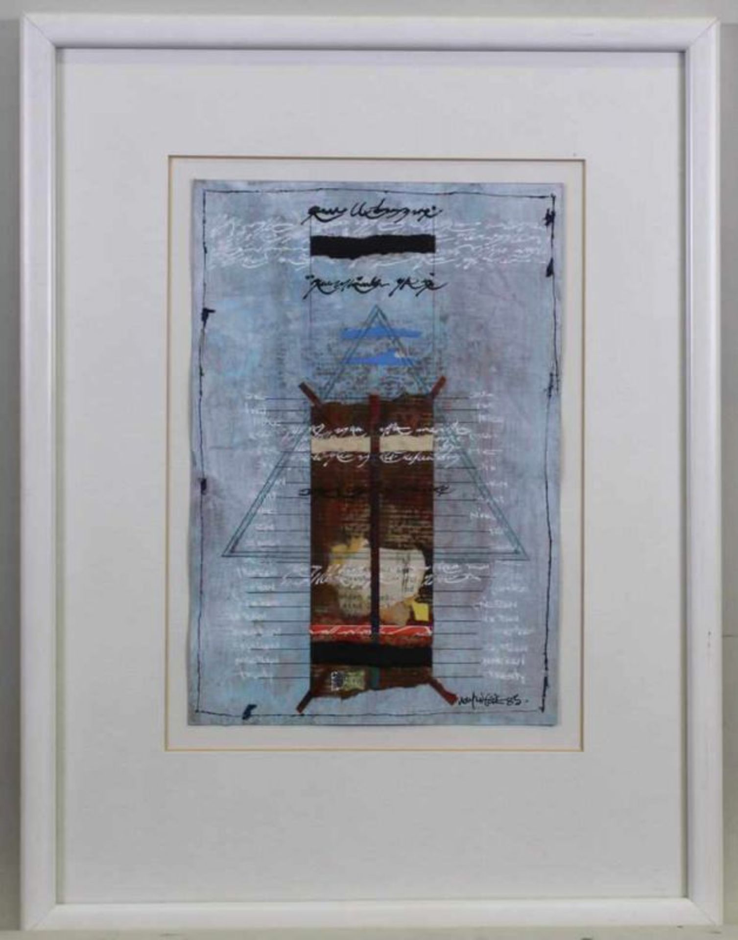 Fade, Rowland (geb. 1939 Norwich/England, abstrakte Kunst), Collage, "Ohne Titel", signiert und - Image 2 of 3