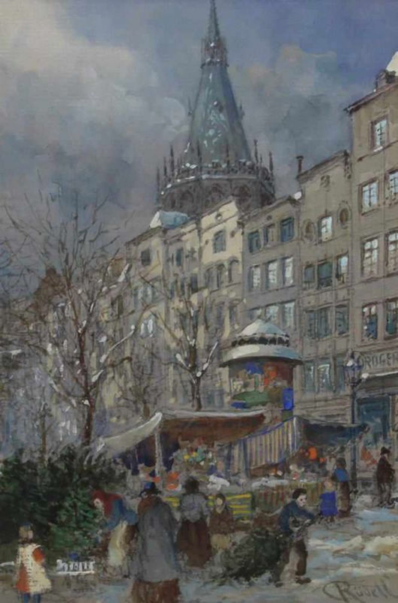 Rüdell, Carl (1855 Trier - 1939 Köln, beliebter Aquarellmaler und Architekt in Köln), "Köln, Alter