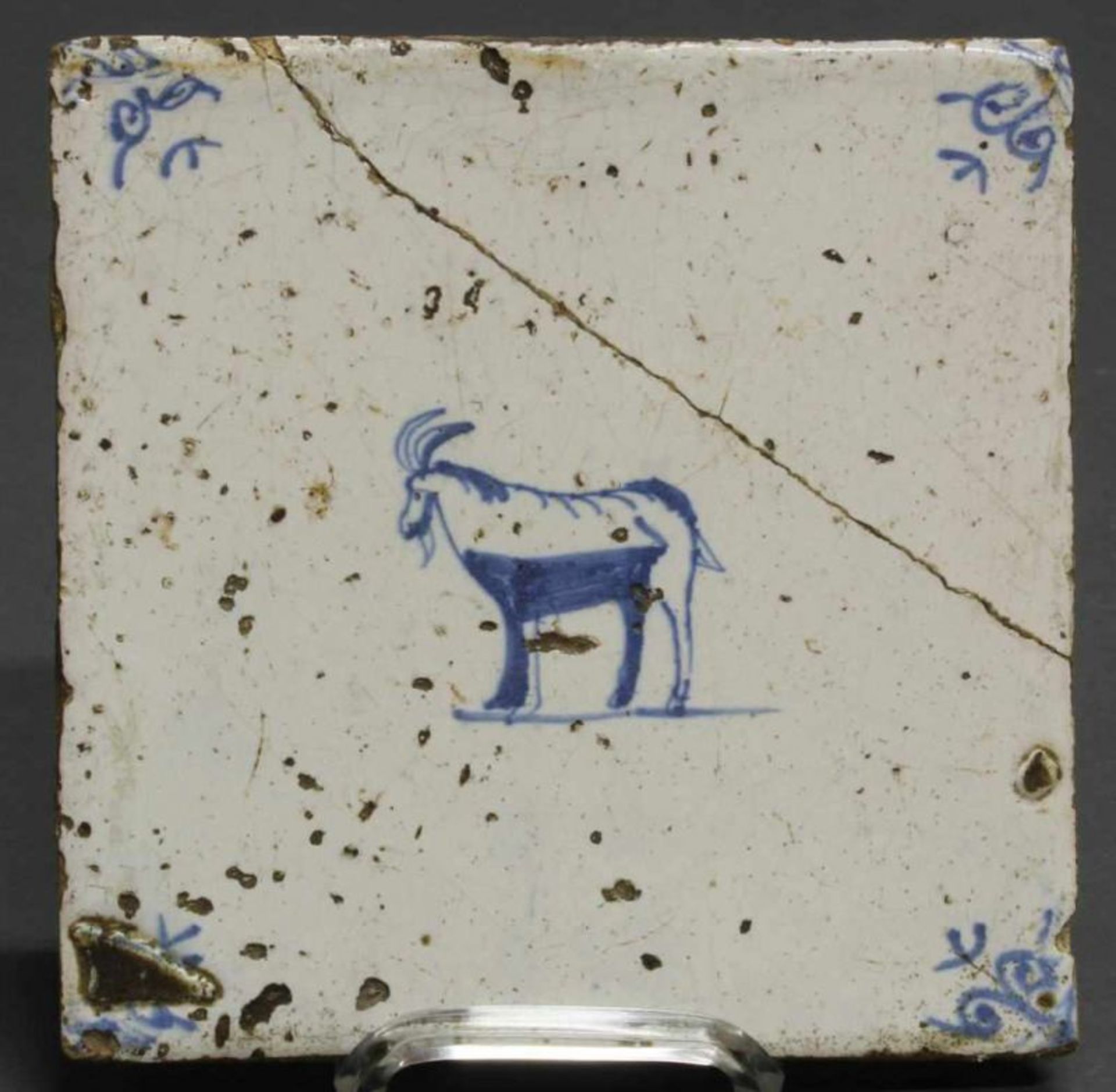 16 Einzelfliesen, Keramik, Delft, Deutschland, Italien, 18./19. Jh., diverse Motive, z.B. Tiere, - Image 6 of 17
