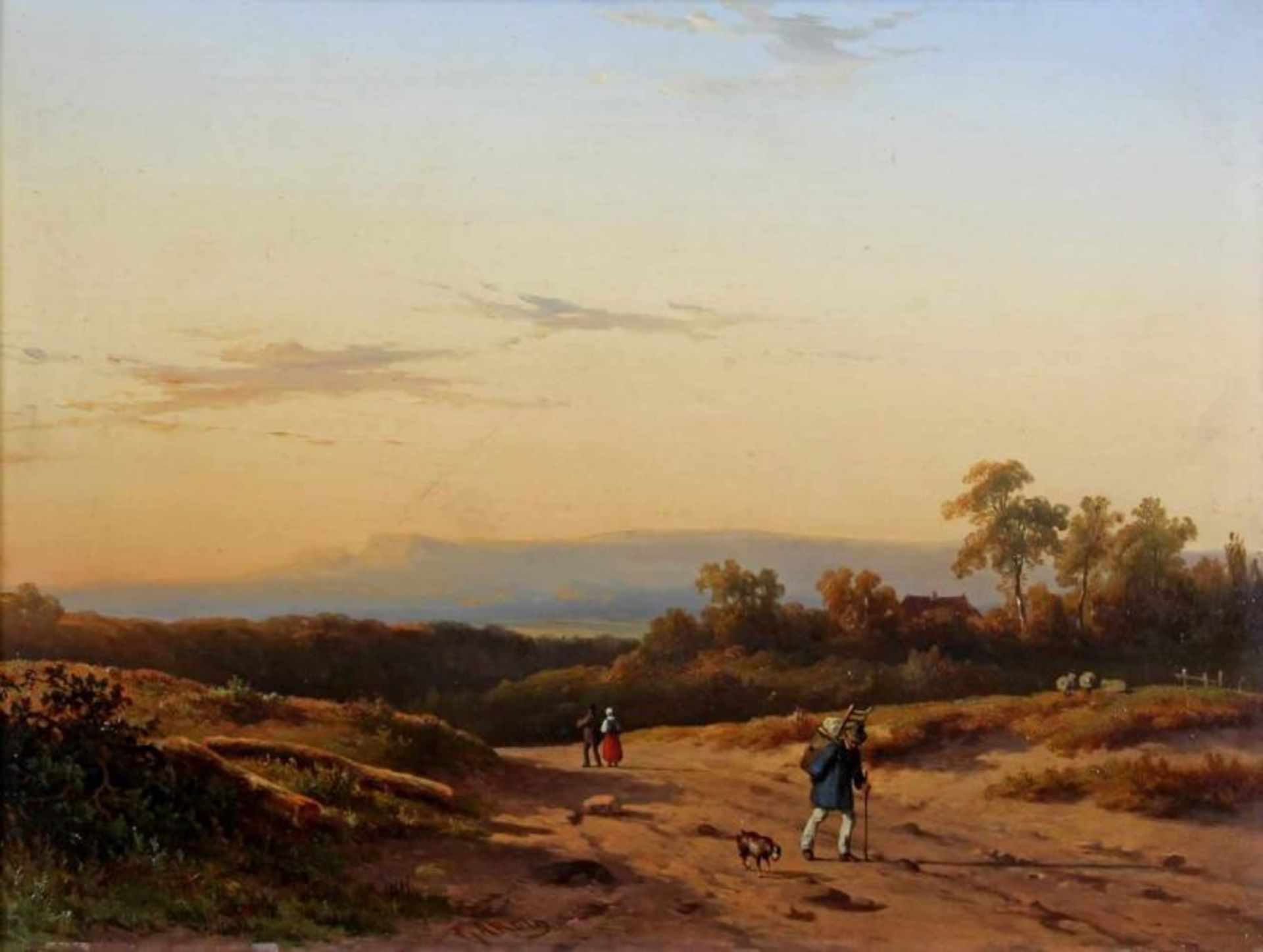 Roth, George Andries (1809 - 1887 Amsterdam), "Herbstlandschaft", Öl auf Holz, signiert unten