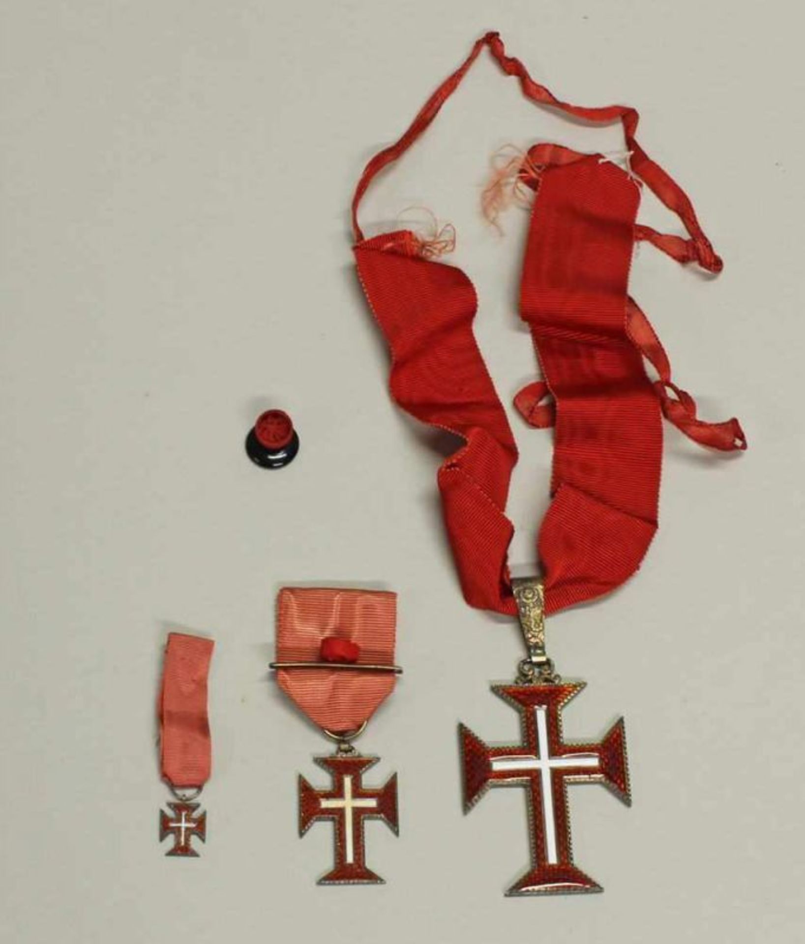 Orden, "Militärischer Orden unseres Herrn Jesus Christus", Portugal, am Band, dreifacher Satz, im - Image 2 of 2