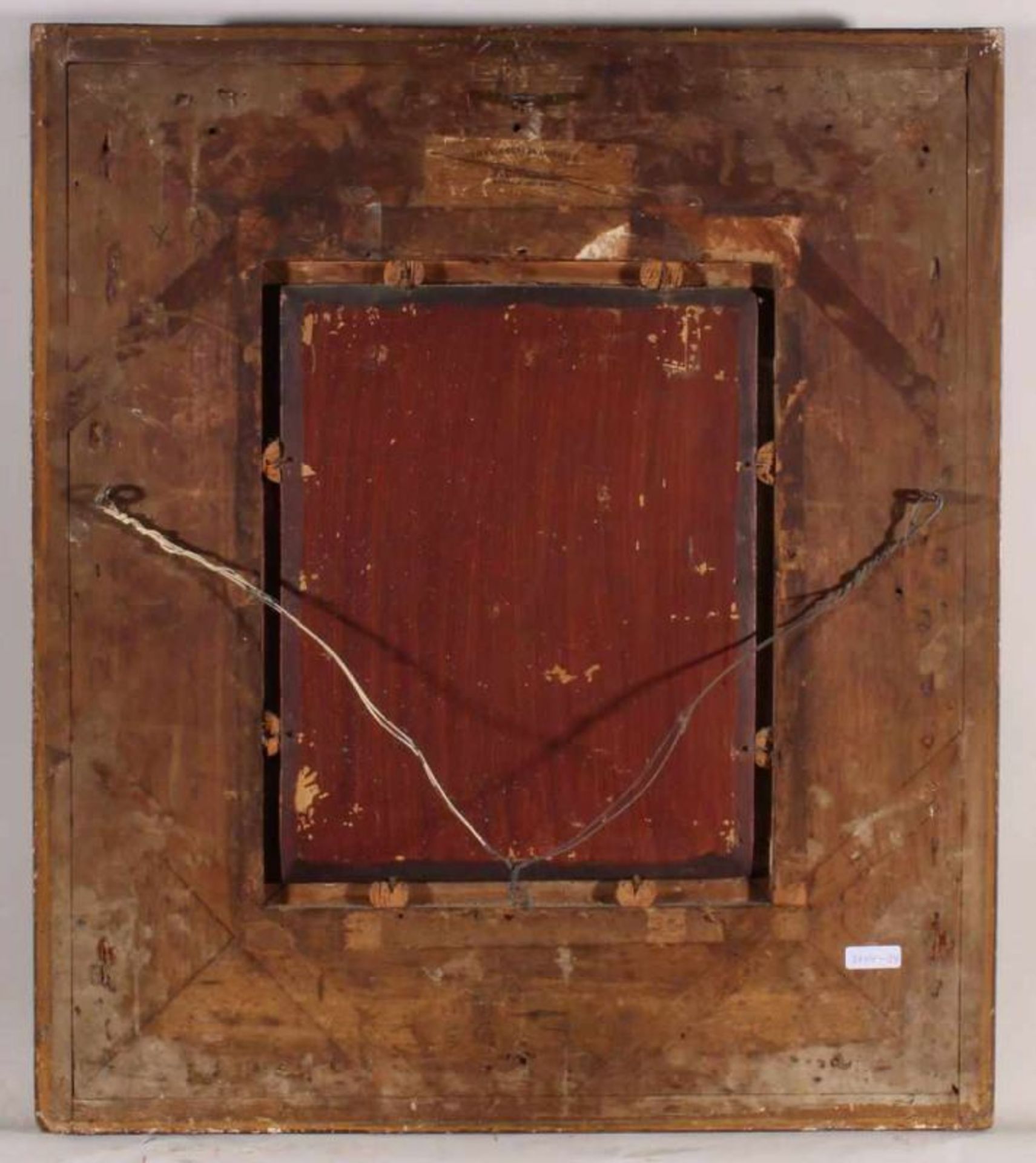 Unbekannter Maler (19./20. Jh.), "Schäferin mit Ziegenbock", Öl auf Holz, 31.5 x 25.5 cm, - Image 3 of 3