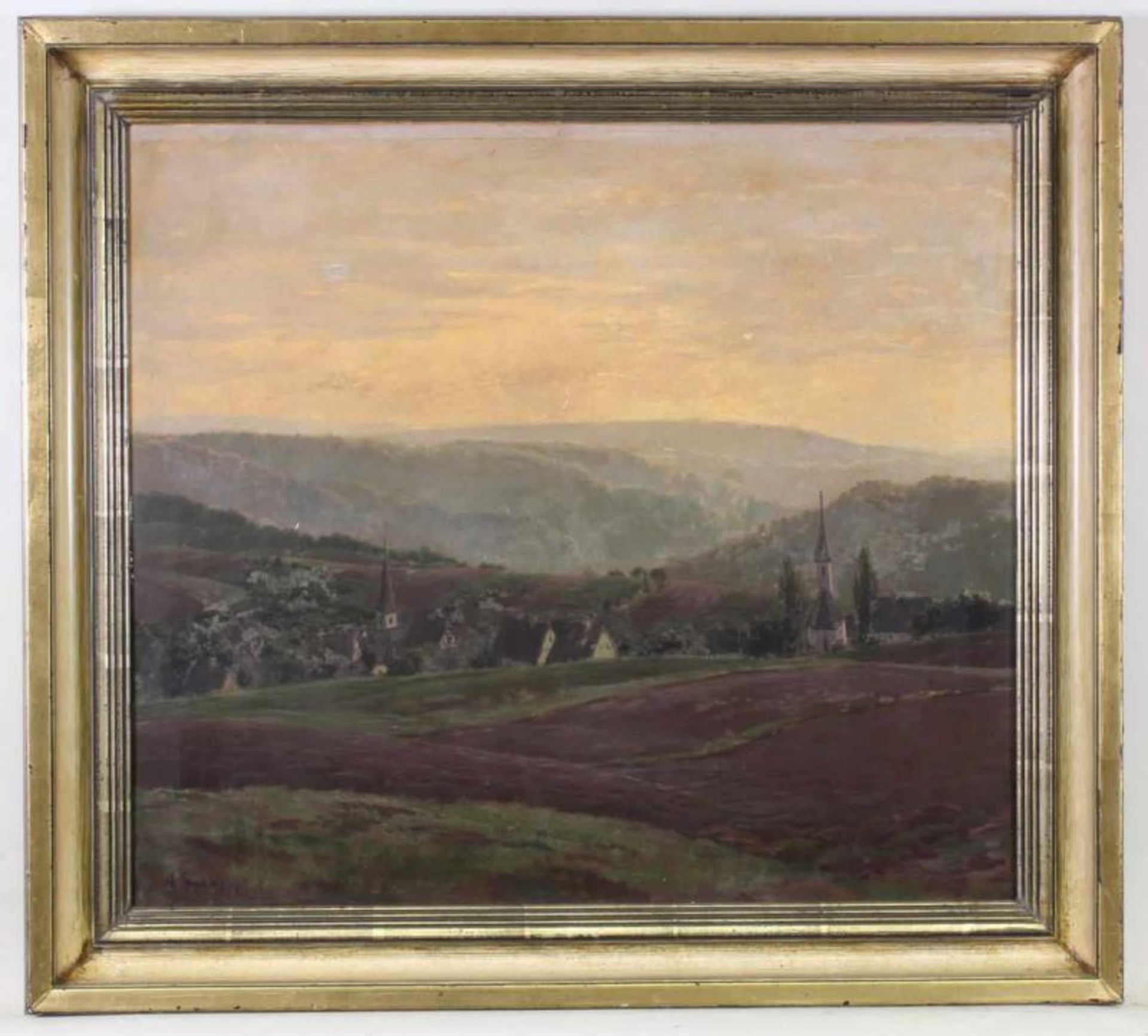 Sponholz, Axel (1894 Dorpat - 1976 Köln, Landschaftsmaler), "Blick auf Neuleinigen", Öl auf - Image 2 of 3