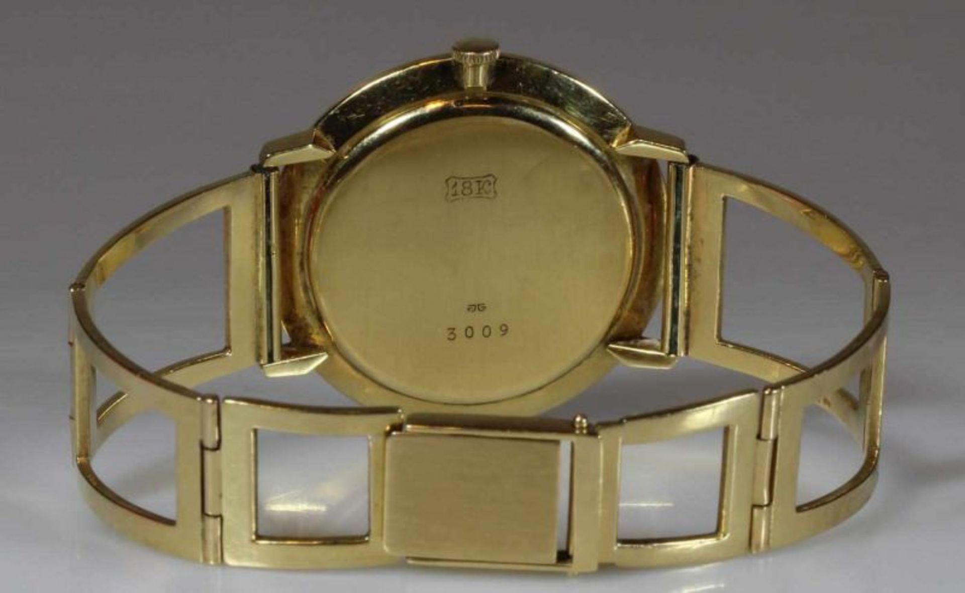 Herrenarmbanduhr, "Ducado", 1960er Jahre, GG 750, Handaufzug, Gehäuse-Nr. 3009, goldfarbenes - Image 3 of 3