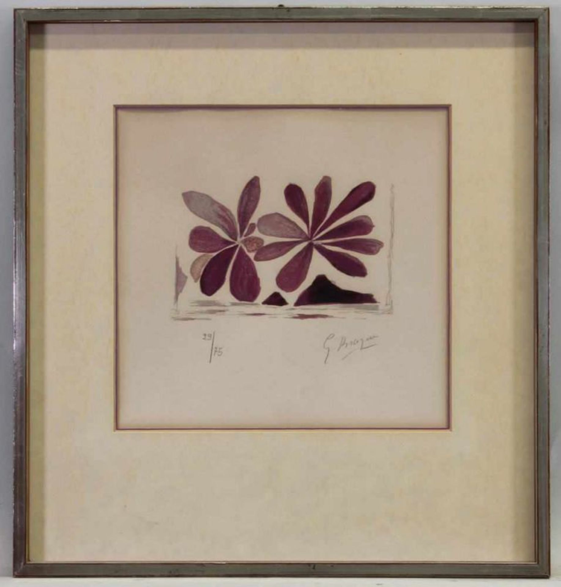 Braque, Georges (1881 Argenteuil - 1963 Paris), Farblithografie, "Fleurs de l'air", aus "Lettera - Image 2 of 6