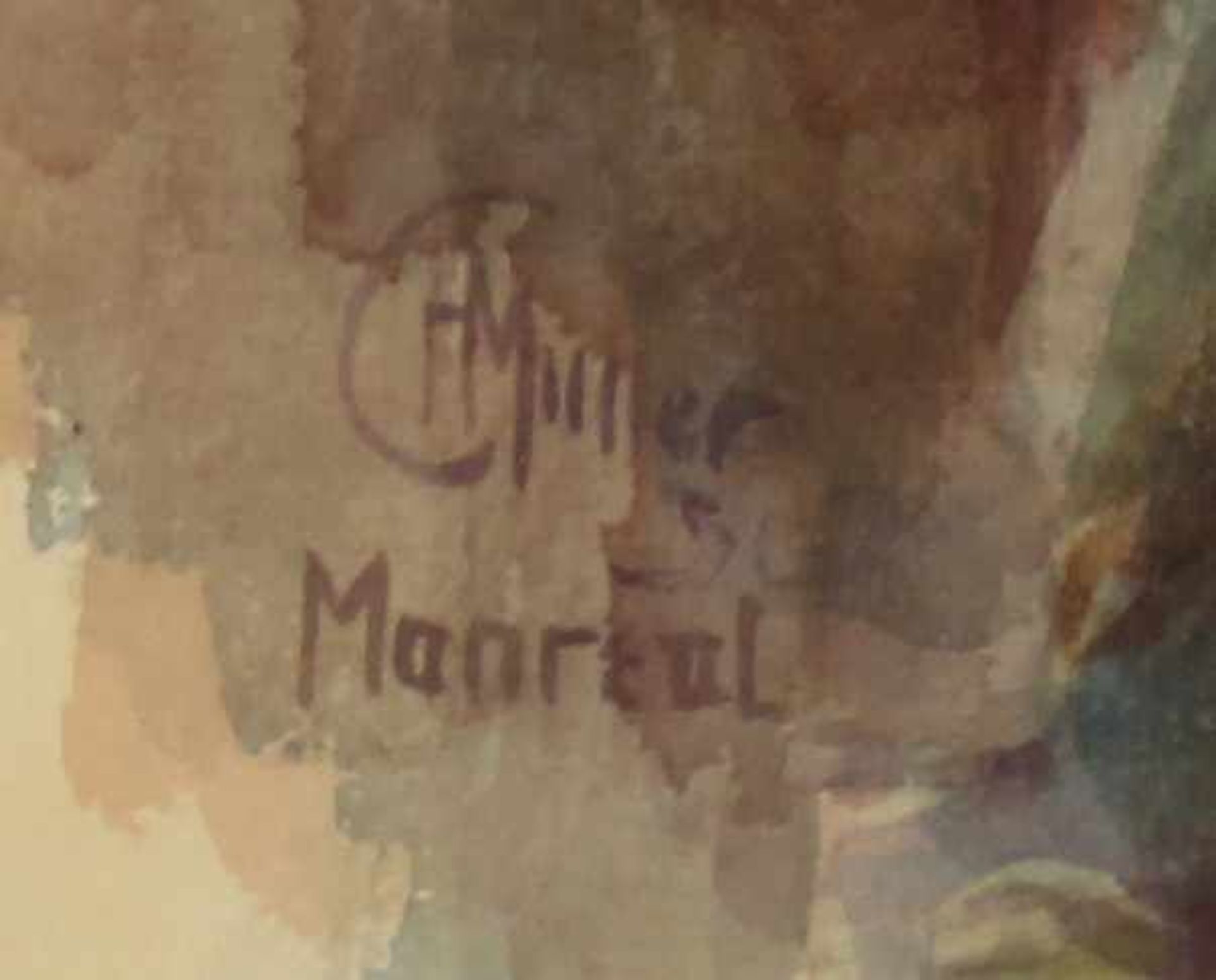 Müller, Ch. (20. Jh.), Aquarell, "Monreal in der Eifel", signiert und bezeichnet unten links CH - Image 3 of 3