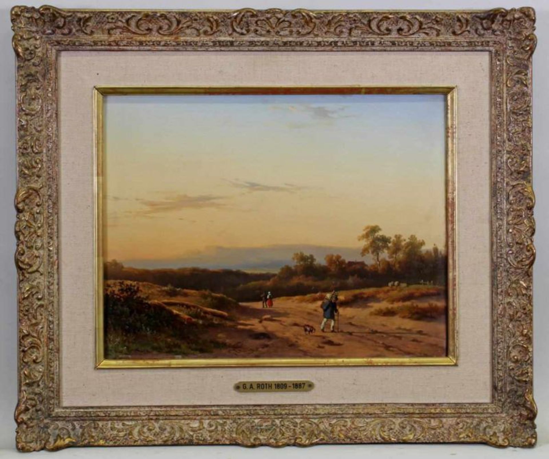 Roth, George Andries (1809 - 1887 Amsterdam), "Herbstlandschaft", Öl auf Holz, signiert unten - Image 2 of 4