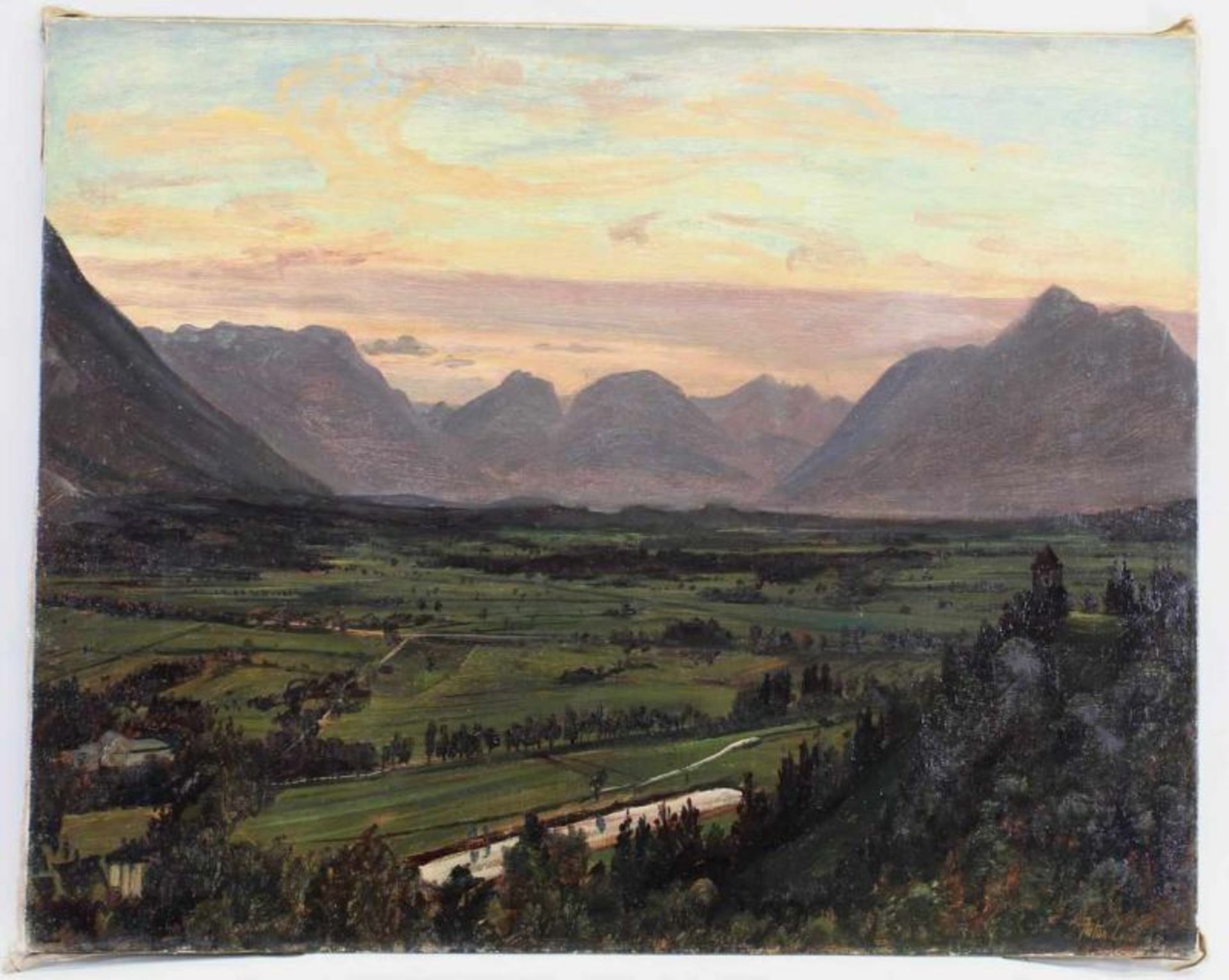 Leidl, Anton (1900 Frankfurt a.M - 1976 München, Schüler der KA München, Landschaftsmaler), "Abend - Image 2 of 4