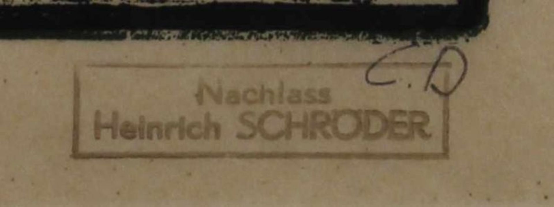 Schröder, Heinrich (1881 Krefeld - 1942 Innsbruck), Farbholzschnitt, "Das weisse Haus", im Stock - Image 3 of 3