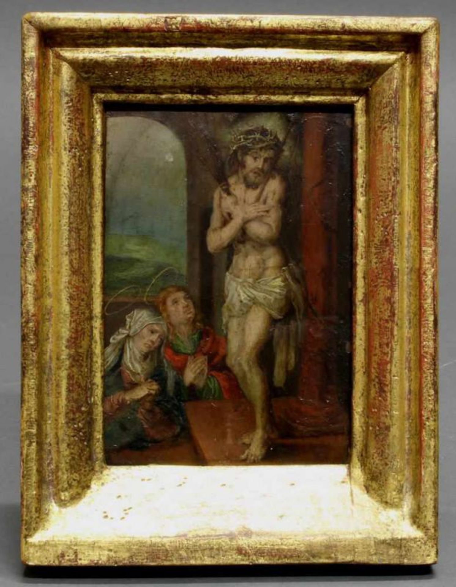 Flämischer Meister (frühes 17. Jh.), "Ecco homo", Öl auf Kupfer, 12 x 8 cm 20.00 % buyer's premium - Image 2 of 3