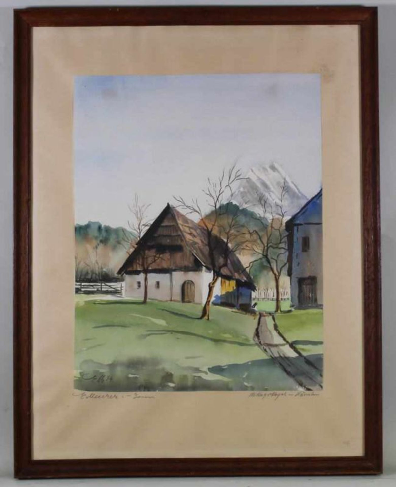 Meurer, Ernst (1884 Lahr - 1956 Bonn, in Bonn tätiger Landschaftsmaler, Aquarell und Öl), - Image 2 of 3