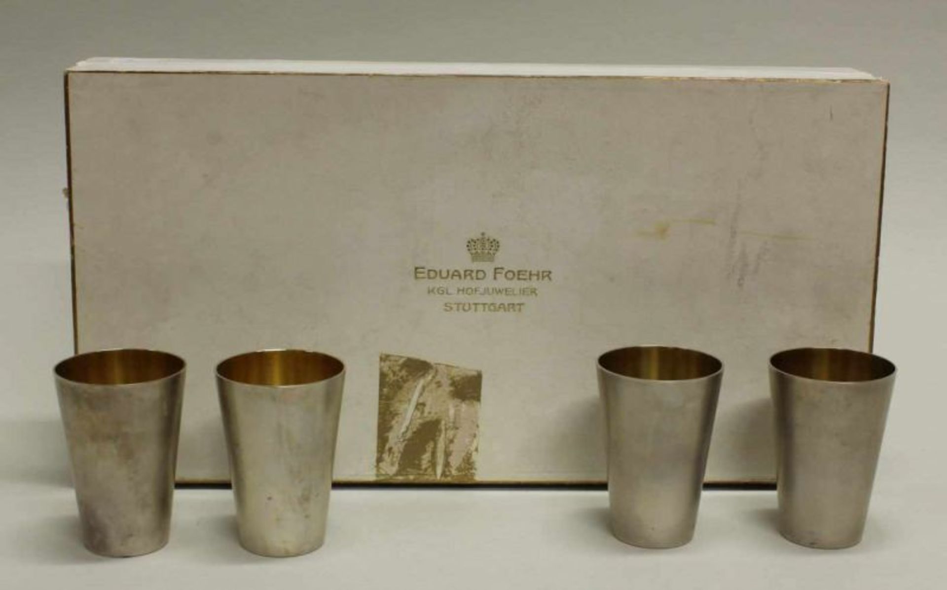 12 Becher, Silber 800, Hugo Böhm, Juweliername Foehr (Eduard Foehr, Kgl. Hofjuwelier Stuttgart), - Image 2 of 3