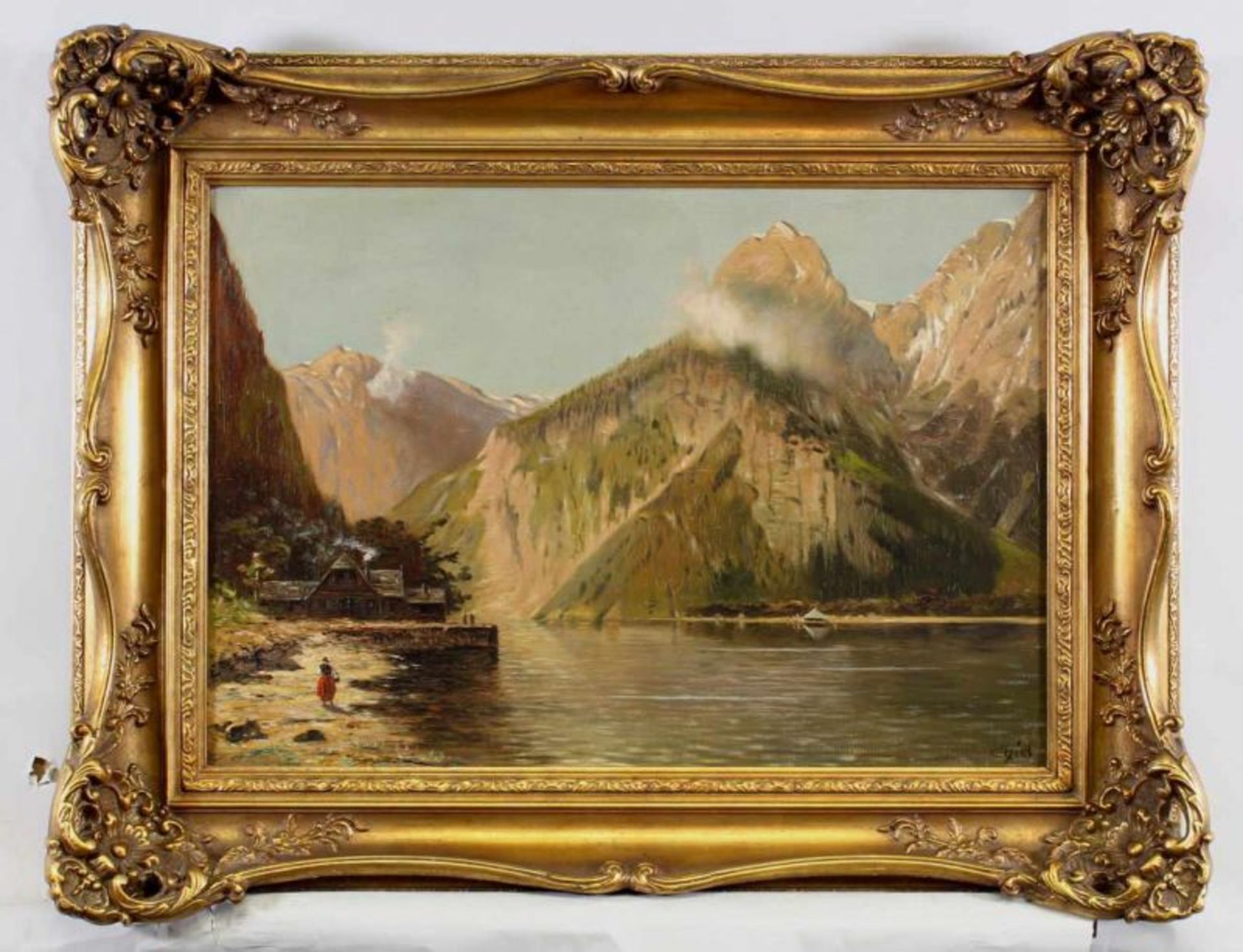 Thiel, C. (19./20. Jh.), "Fjordlandschaft", Öl auf Leinwand, signiert unten rechts C. Thiel ( - Image 2 of 4