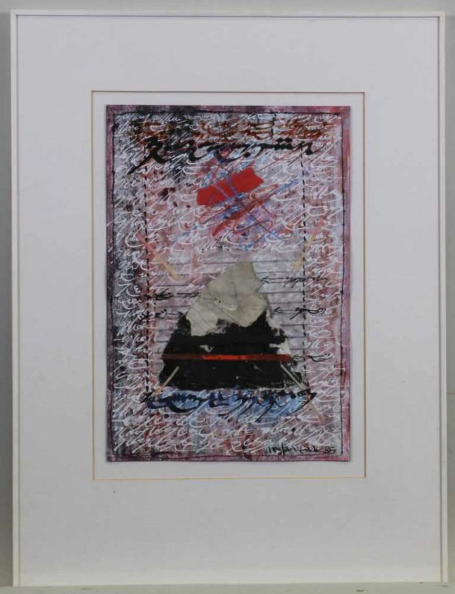 Fade, Rowland (geb. 1939 Norwich/England, abstrakte Kunst), Collage, "Ohne Titel", signiert und - Image 2 of 3
