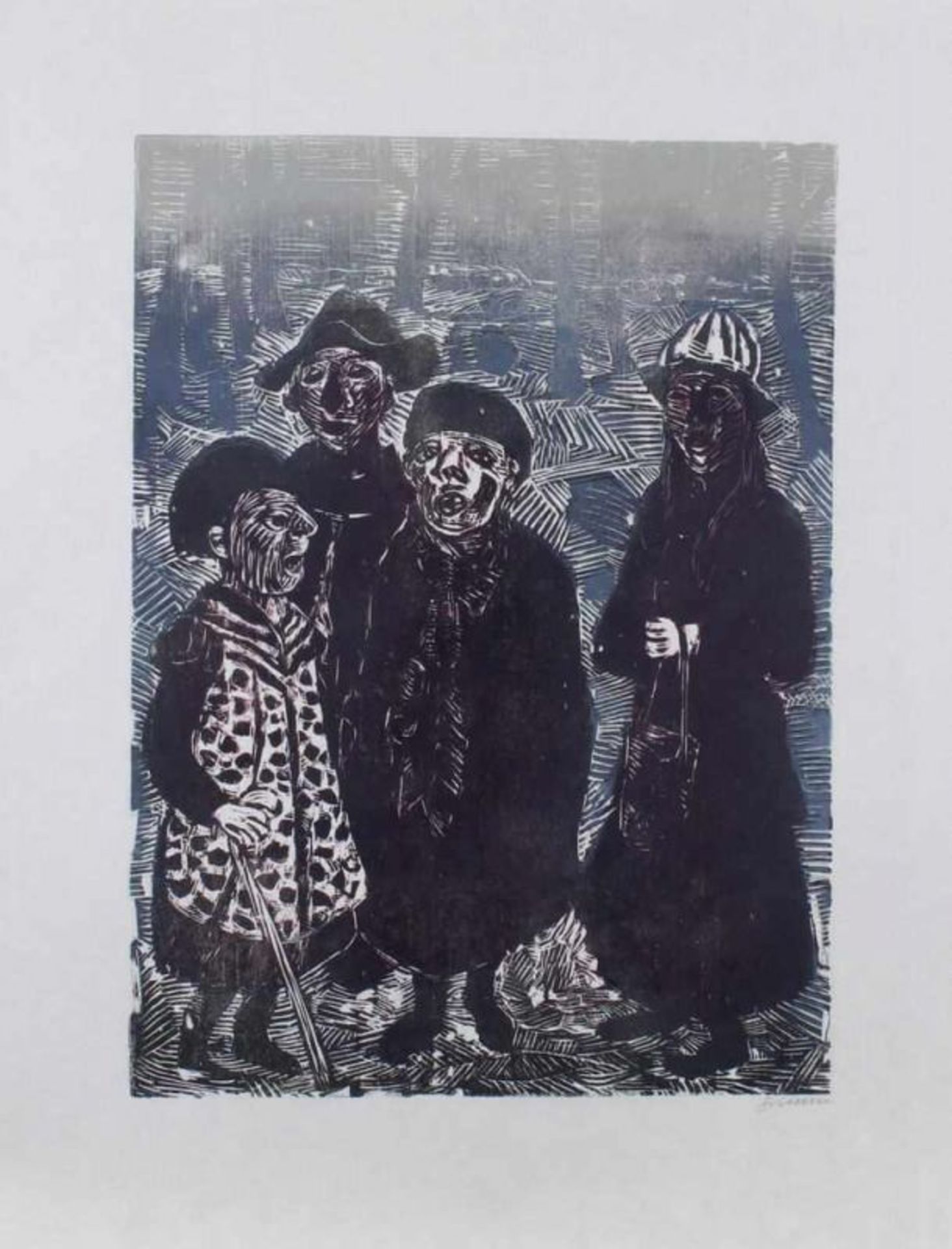 Grimm, Willem (1904 Eberstadt - 1986 Hamburg, Maler und Grafiker), 4 Farbholzschnitte: " - Image 3 of 4