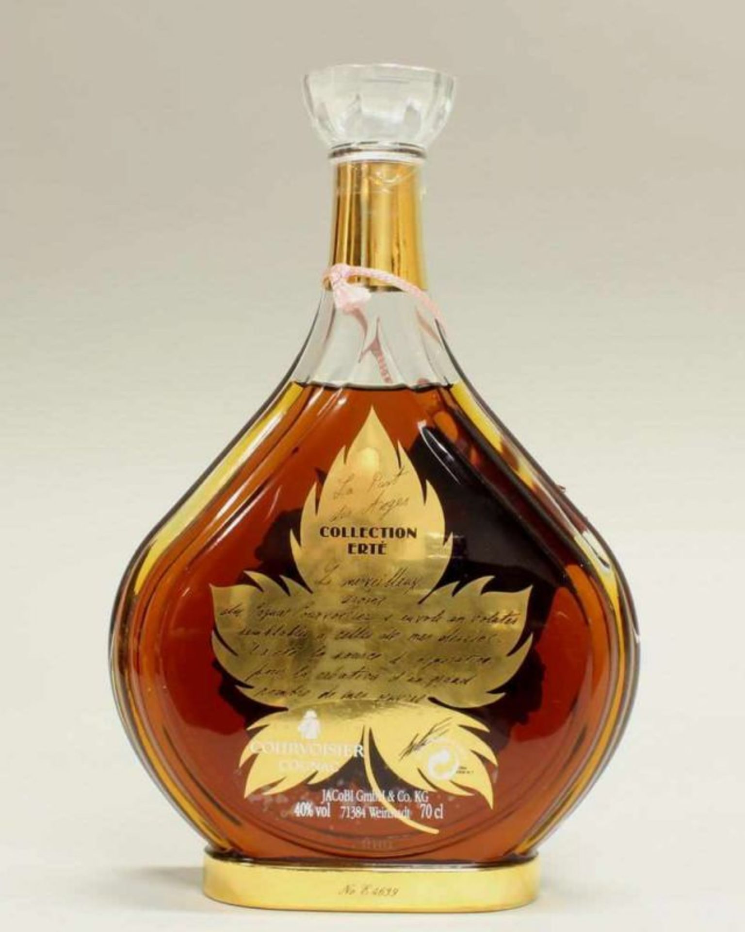 7 Flaschen Cognac, "Courvoisier Cognac Collection Erté", 40 % vol, Flaschen und Originaletuis nach - Image 4 of 9