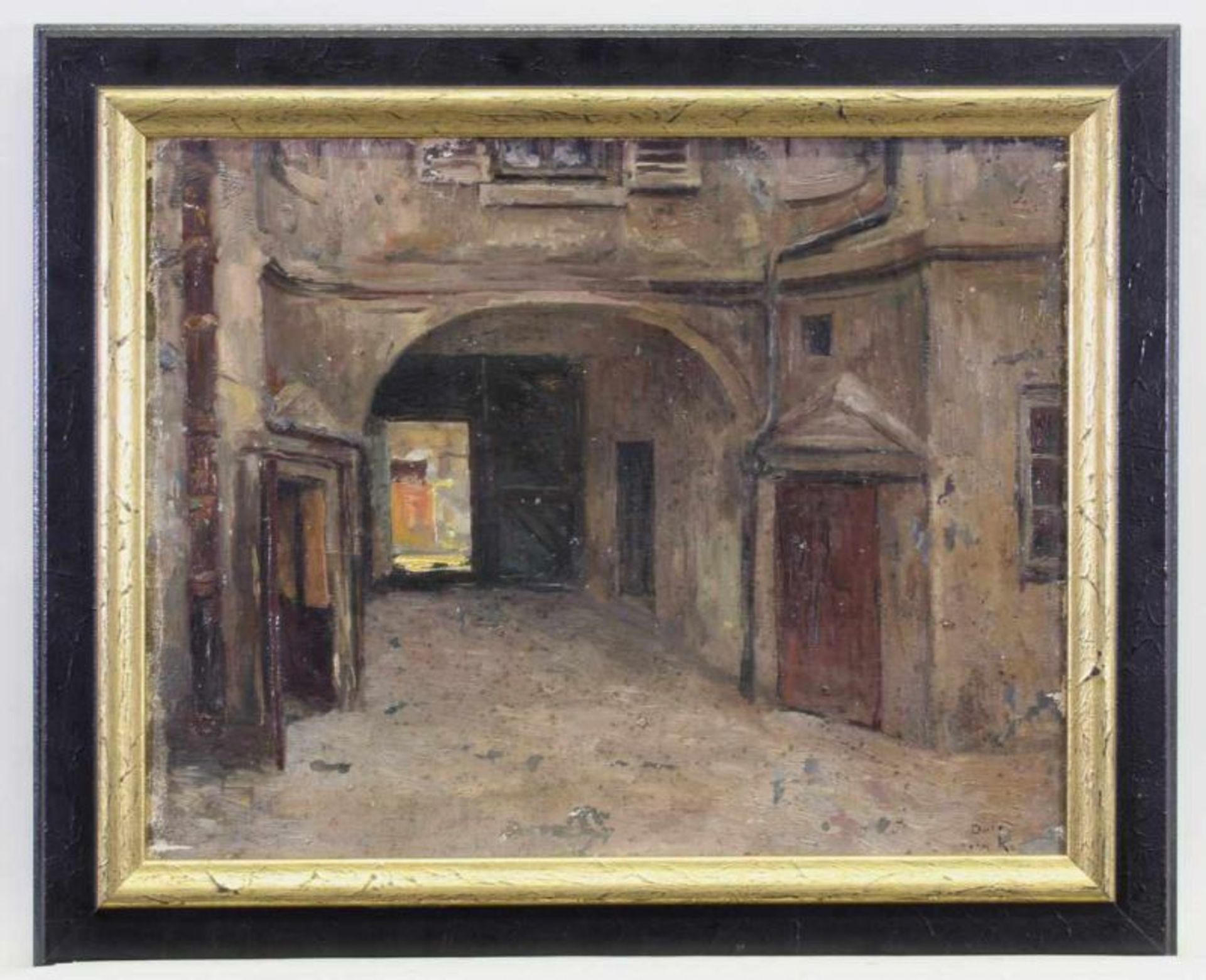 Roy, Dolf van (1858 - 1943 Brüssel, Porträt-, Stillleben- und Genremaler), "Im Hühnerhof", Öl auf - Image 2 of 4