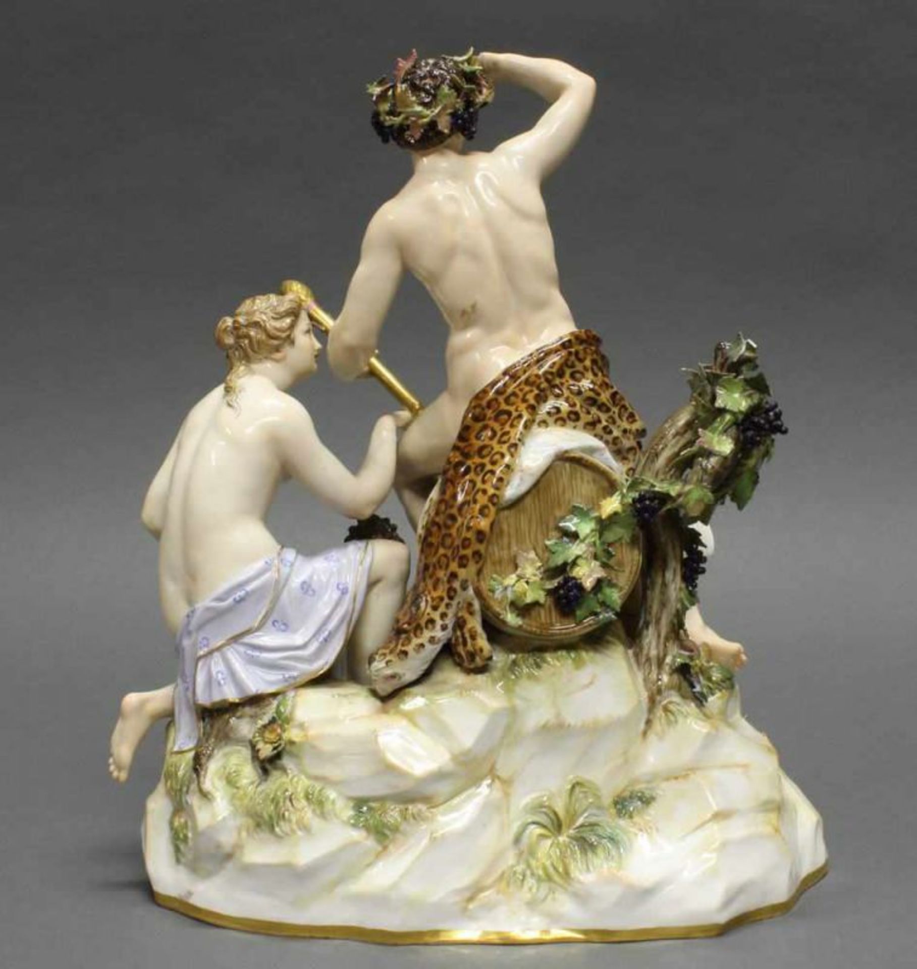 Porzellangruppe, "Bacchantengruppe", Meissen, Schwertermarke, 1850-1924, 2. Wahl, Modellnummer C - Image 3 of 5