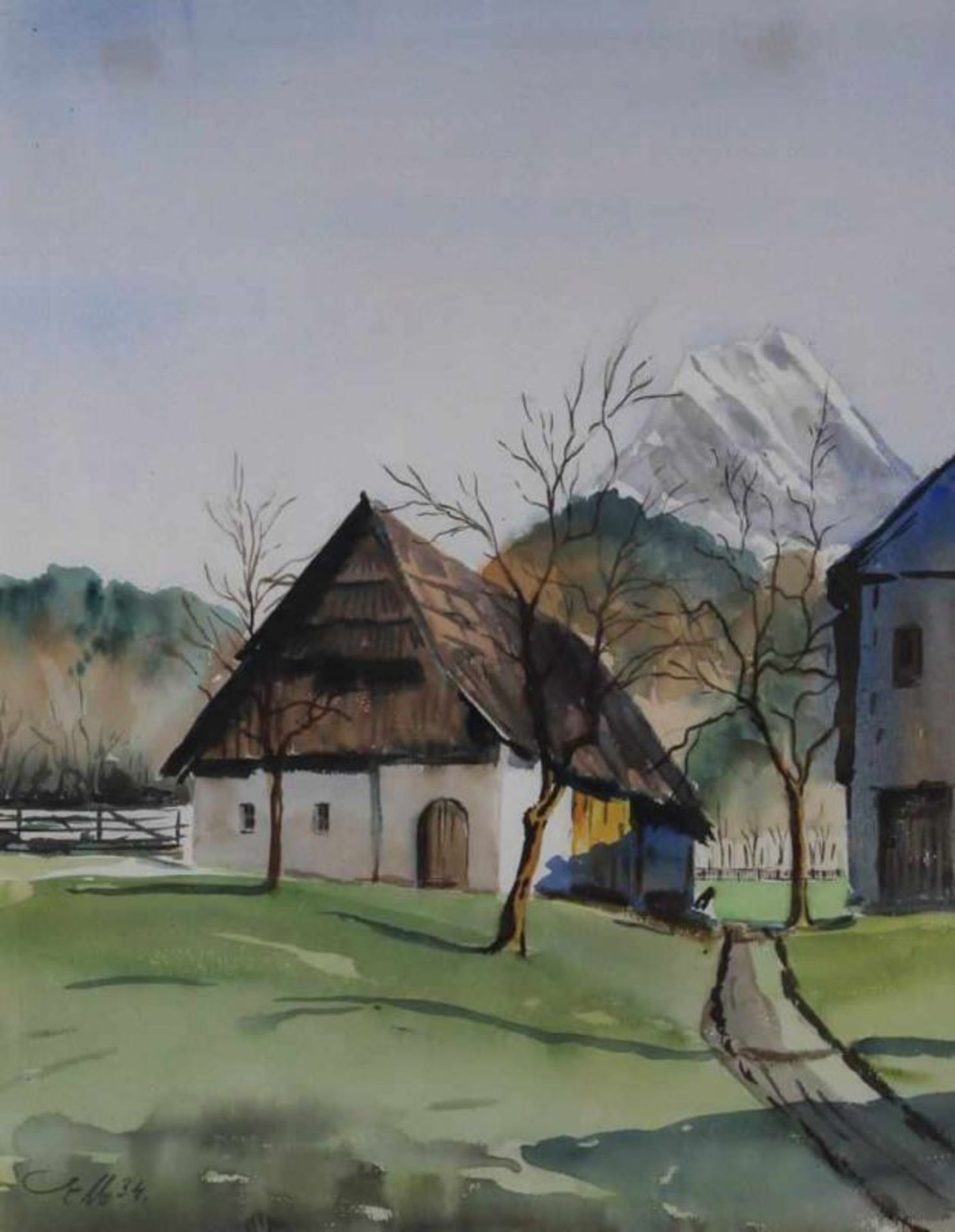 Meurer, Ernst (1884 Lahr - 1956 Bonn, in Bonn tätiger Landschaftsmaler, Aquarell und Öl),