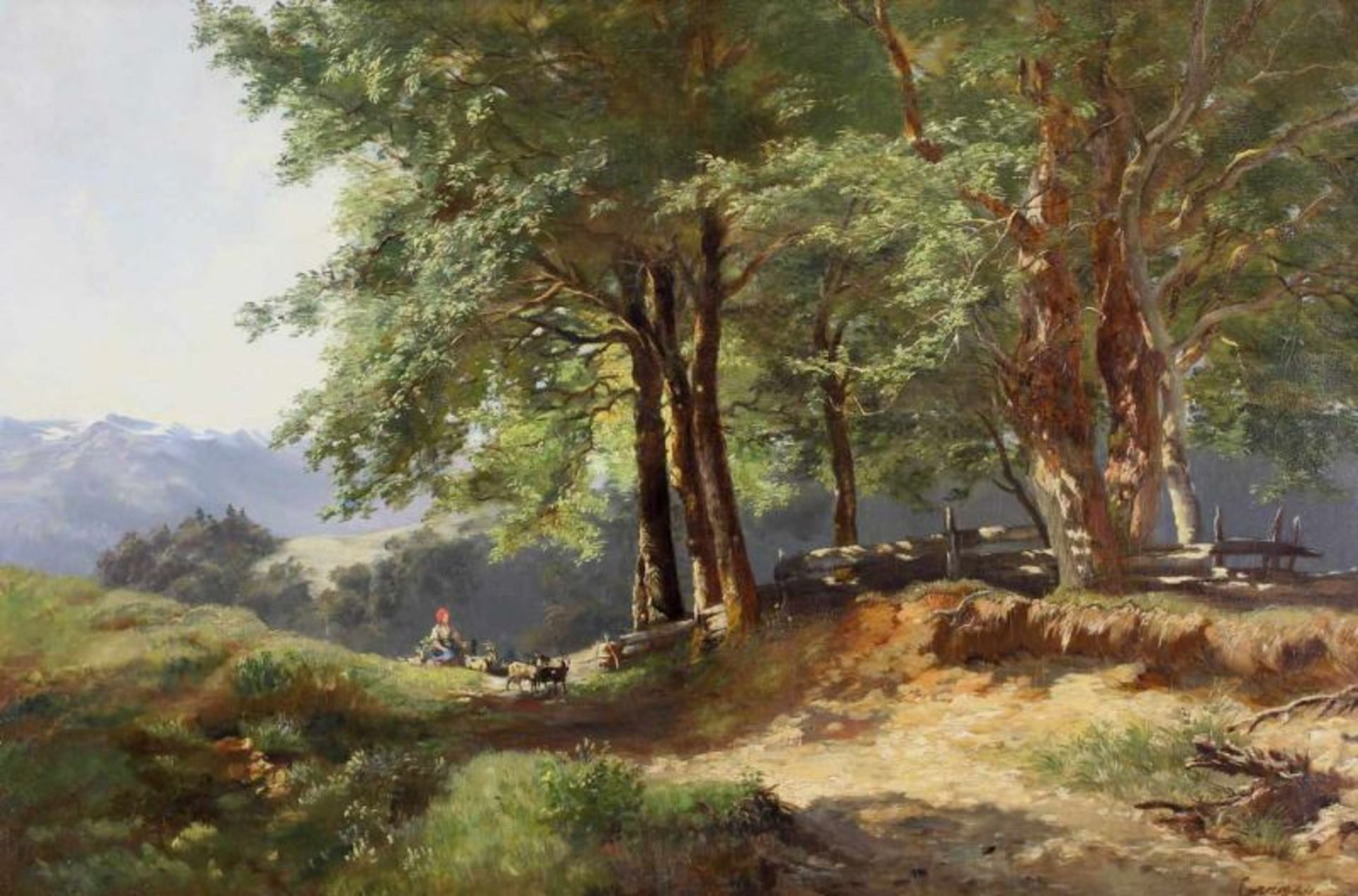 Correggio, Ludwig (1846 München - 1920 ebda., Landschaftsmaler, Sohn des Joseph Correggio, Schüler