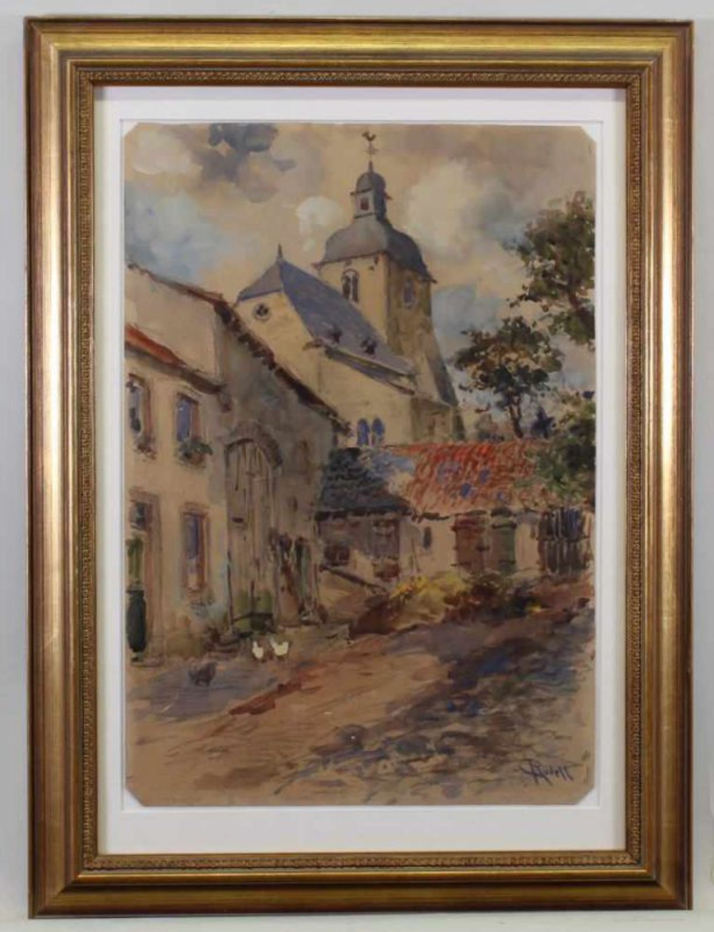 Rüdell, Carl (1855 Trier - 1939 Köln, beliebter Aquarellmaler und Architekt in Köln), "St. - Image 2 of 4