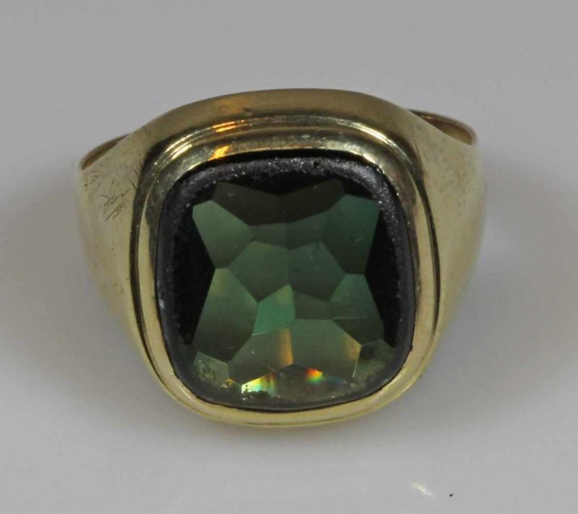 Ring, GG 333, facettierter Turmalin, 7 g, RM 20 20.00 % buyer's premium on the hammer price 19.