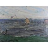 Dänischer Künstler (tätig Mitte 20. Jh.), "Küstenlandschaft (Ostsee, Dänemark)", Öl auf Leinwand,