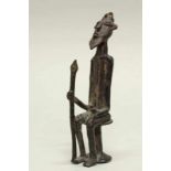 Figur, "Häuptling", Dogon, Mali, Afrika, Bronze/verlorene Form, 17 cm hoch 20.00 % buyer's premium