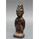 Ibeji-Zwillingsfigur, männlich, Ijebu, Iperu, Yoruba, Nigeria, Afrika, Holz, berieben,