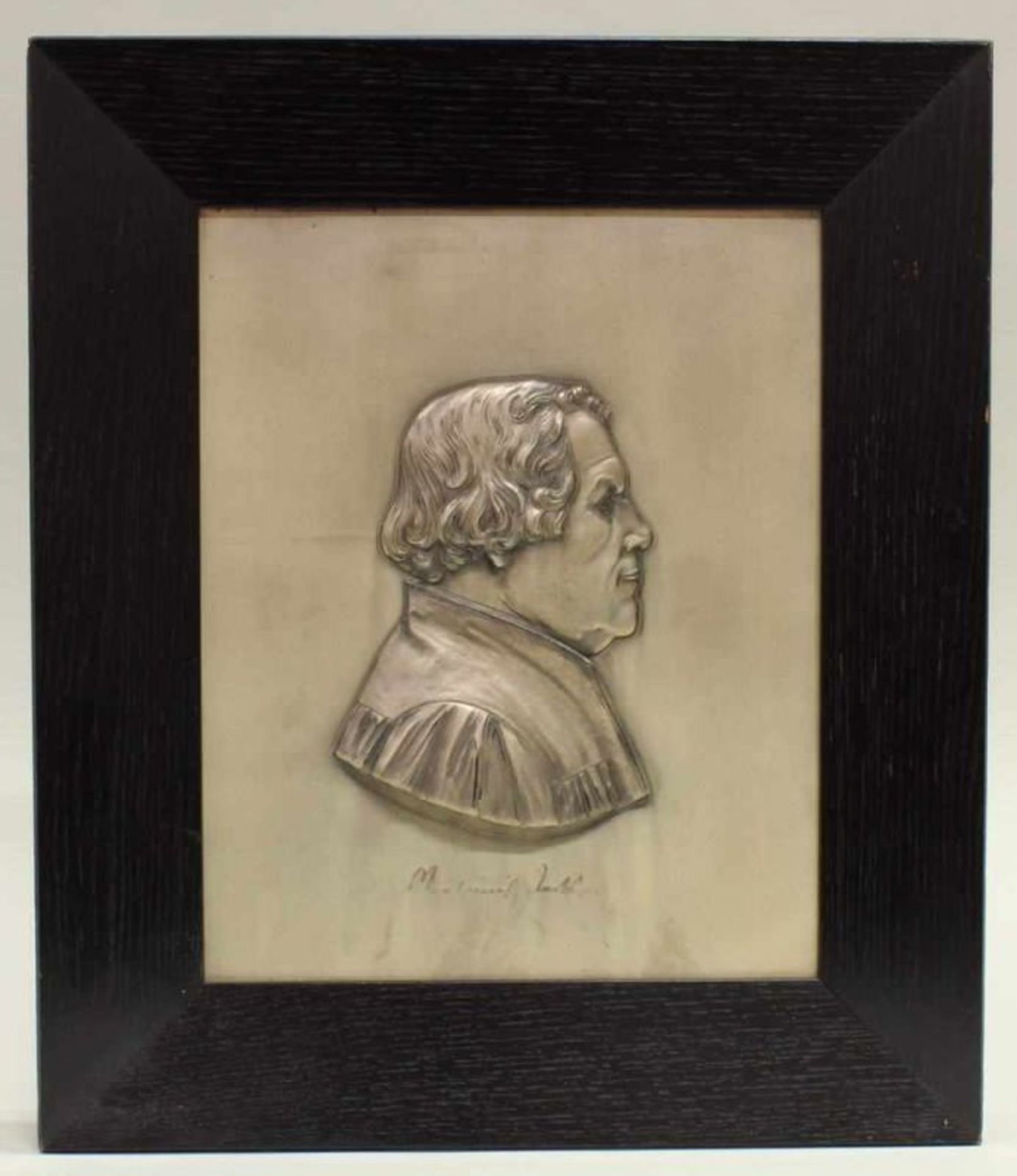 Metallrelief, "Porträt Martin Luther", 20. Jh., 30 x 24 cm 20.00 % buyer's premium on the hammer - Bild 2 aus 2