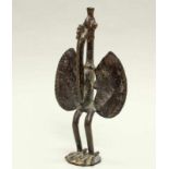 Calao-Vogel, Senufo, Elfenbeinküste, Afrika, Bronze/verlorene Form, 29.5 cm hoch 20.00 % buyer's