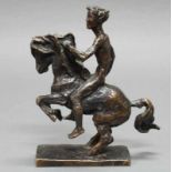 Bronze, "Junger Reiter II", auf der Plinthe monogrammiert RS, Gießerstempel H. Noack, Berlin