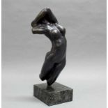 Bronze, "Torso der Adele", Replik nach Rodin, nummeriert 228/499, 41 cm bzw. 47.5 cm hoch, auf