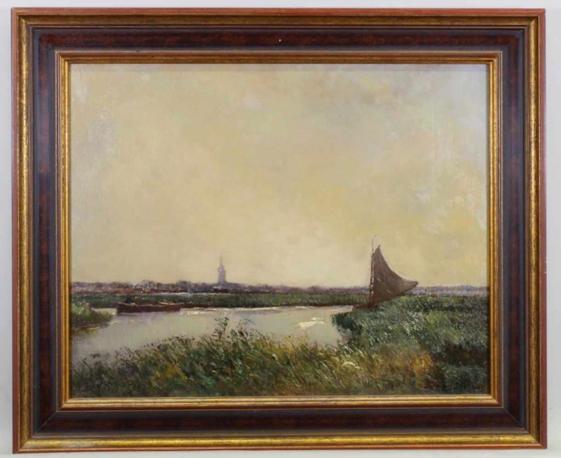 Grobe, German (1857 Hanau - 1938 Düsseldorf, Landschafts- u. Marinemaler, malte mit Vorliebe - Bild 2 aus 3