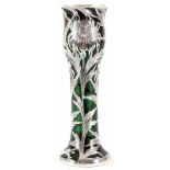 Kl. Jugendstil-Vase Grünglas/Silber, Black, Starr & Frost/Alvin Mfg. Co., U.S.A., um 1900 Auf