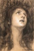 Krämer, Johann Victor Wien 1861 - 1949 Daphne.- Studie eines weiblichen Kopfes, den Blick nach