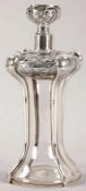 Jugendstil-Karaffe Glas/999er Silber, Alvin Mfg. Co., U.S.A., um 1900 Auf breitem Standfuß, der