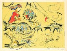 Chagall, Marc 1887 Witebsk - 1985 Paul de Vence Île Saint-Louis, Juin 1959 (Mourlot 225).-
