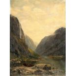 Schlucht bei Killarney Irland, um 1900 Gap of Dunloe.- Öl a. Lwd., unsign. Reinigungsbedürftig,