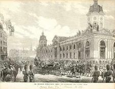 Prozession m. Queen Victoria in London 19.Jh. The Procession in Smithfield passing the