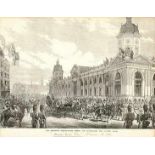 Prozession m. Queen Victoria in London 19.Jh. The Procession in Smithfield passing the