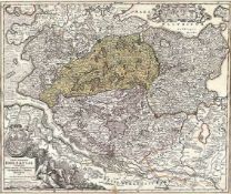 Holstein - Karte Nürnberg 18.Jh. Tabula Generalis Holsatiae complectens Holsatiae Dithmarsiae