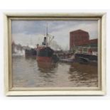 Eisenblätter, Wilhelm (Duisburg 1866 - 1934 Königsberg) Gemälde "Im Königsberger Hafen", Öl auf